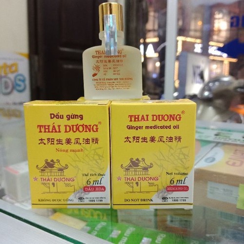 Dầu gừng Thái Dương chính hãng chai 6ml