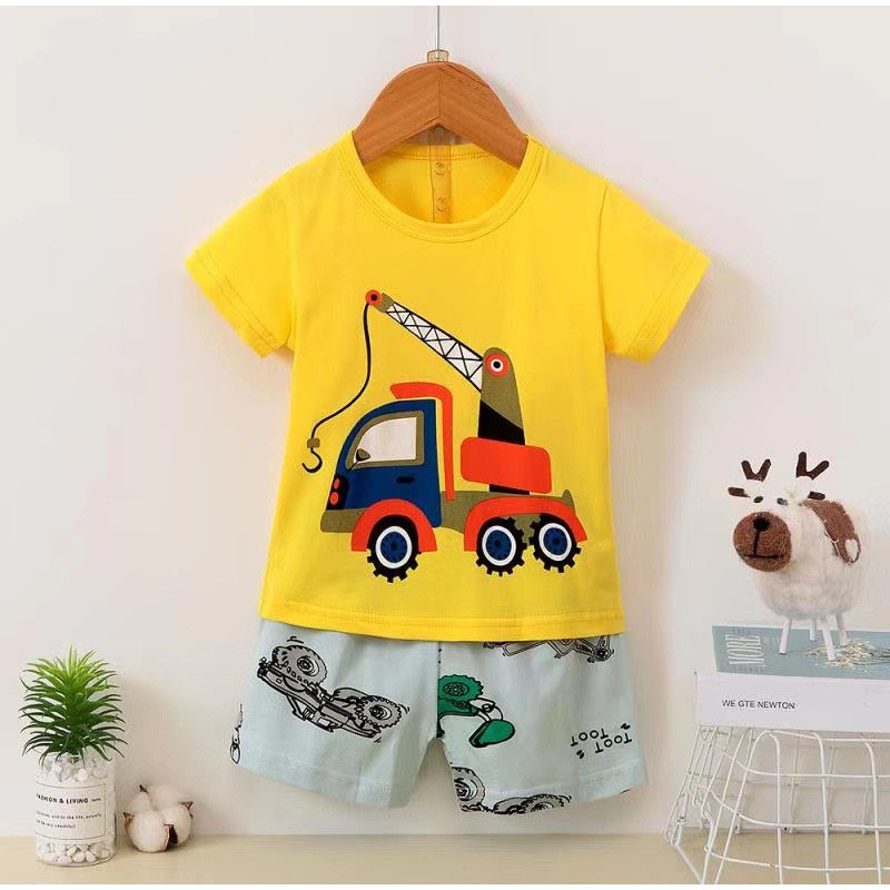 Bộ quần áo trẻ em xuất khẩu Hàn Quốc bé trai Shinbel, thoáng mát thấm hút mồ hôi (8-15kg) P07 - pineapplekids