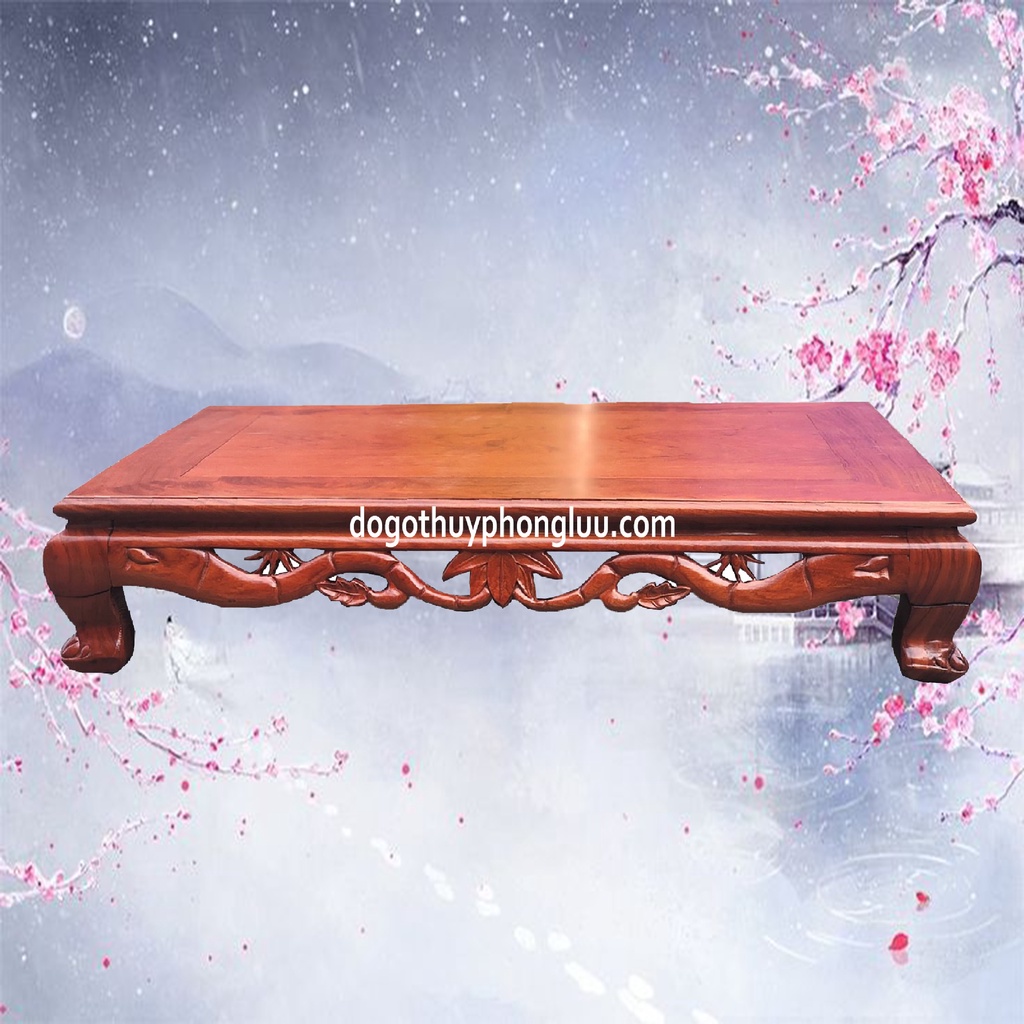 Bàn gỗ osin trúc hóa cỡ lớn gỗ hương dài 80 rộng 50 cao 15
