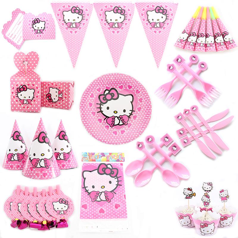Hello Kitty Đĩa Giấy Trang Trí Tiệc Sinh Nhật Cho Bé
