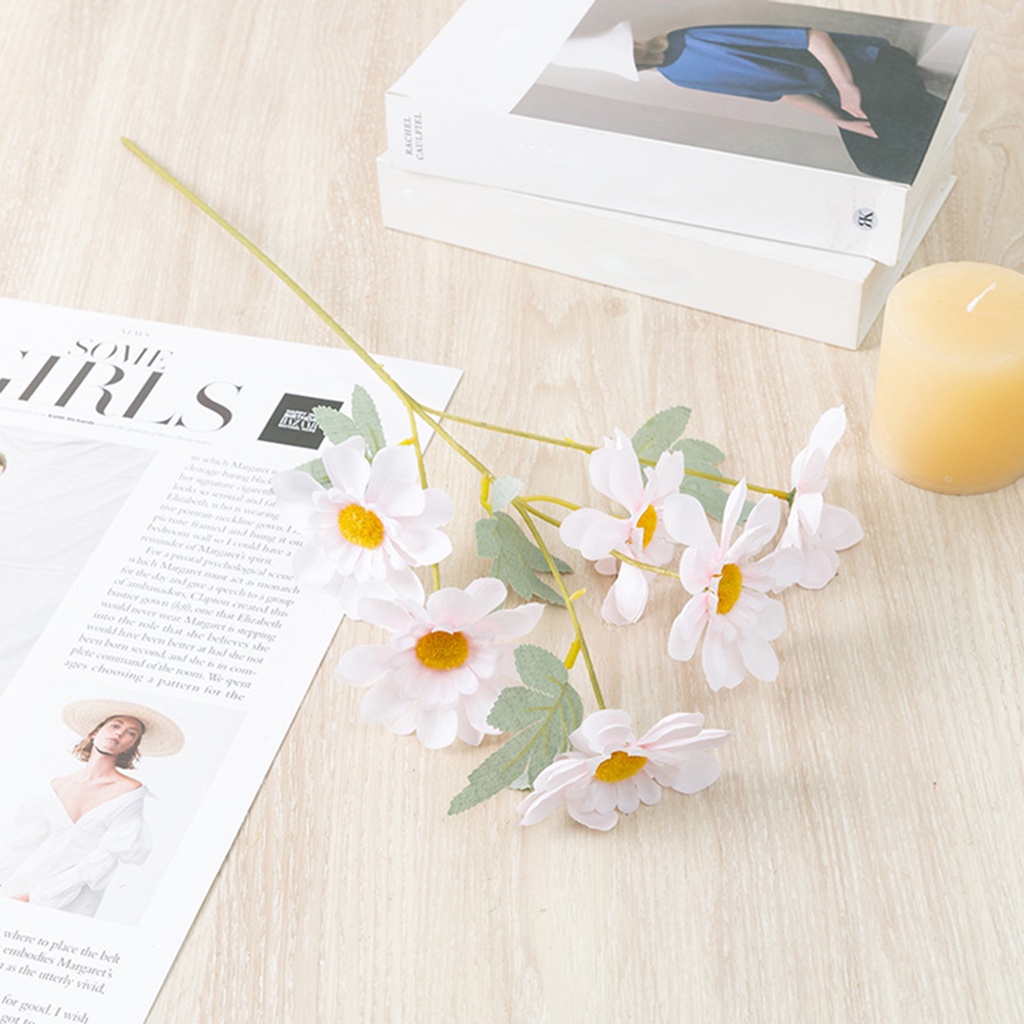 1 Bó 6 Hoa Cúc Giả Dùng Trang Trí Tiệc