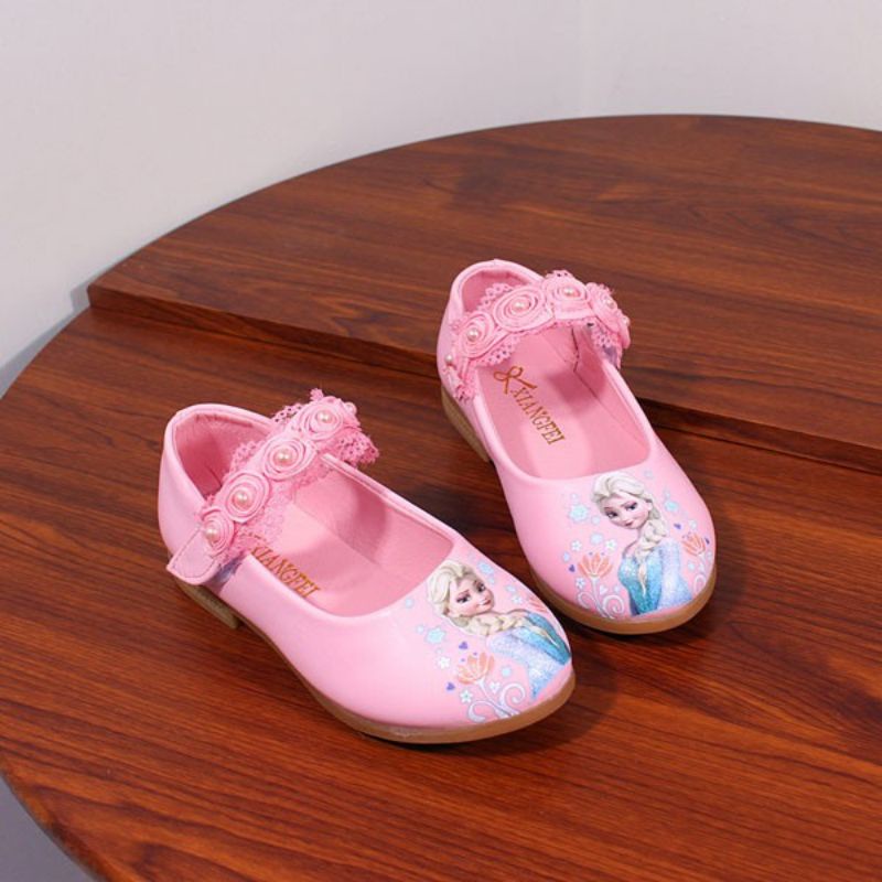 Giày búp bê bé gái họa tiết elsa cho bé 2- 7 tuổi
