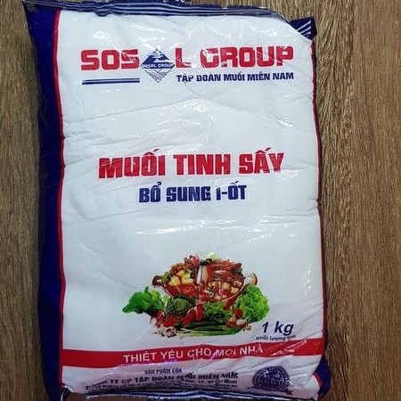 Muối tinh sấy bổ sung I-ốt (1kg)