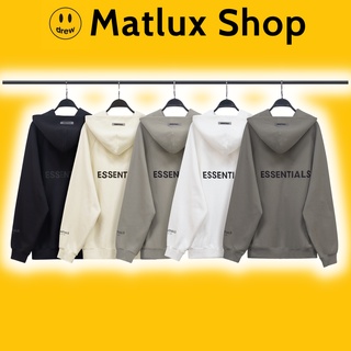 Áo hoodie zip FEAR OF GOD FOG ESSENTIALS SS20 bản cao cấp, Áo khoác nỉ kéo khóa ESSENTIALS in chữ silicon form oversize