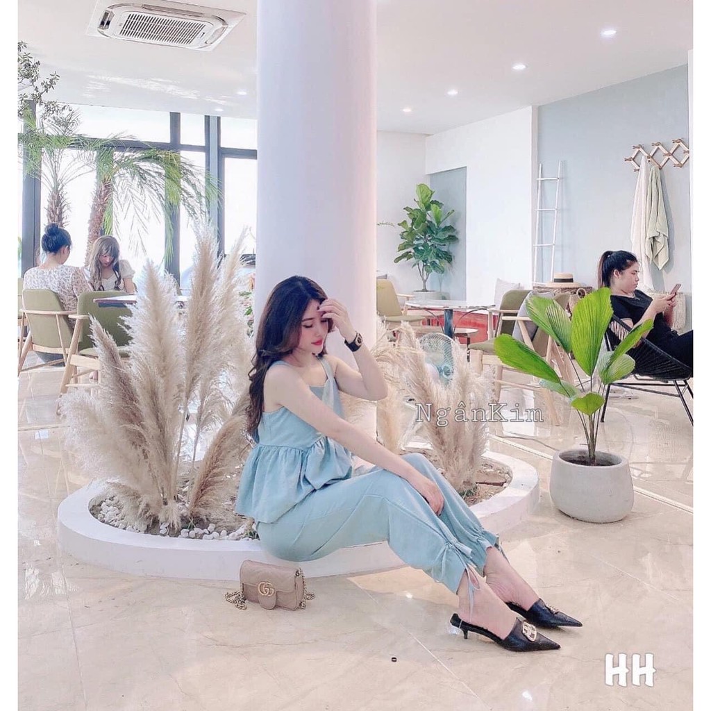 (ẢNH THẬT) BỘ ĐŨI  ÁO 2 DÂY NƠ SAU LƯNG QUẦN DÀI CỰC SANG CHẢNH - HÀNG QUẢNG CHÂU MỚI VỀ- GIÁ CỰC SỐC | BigBuy360 - bigbuy360.vn