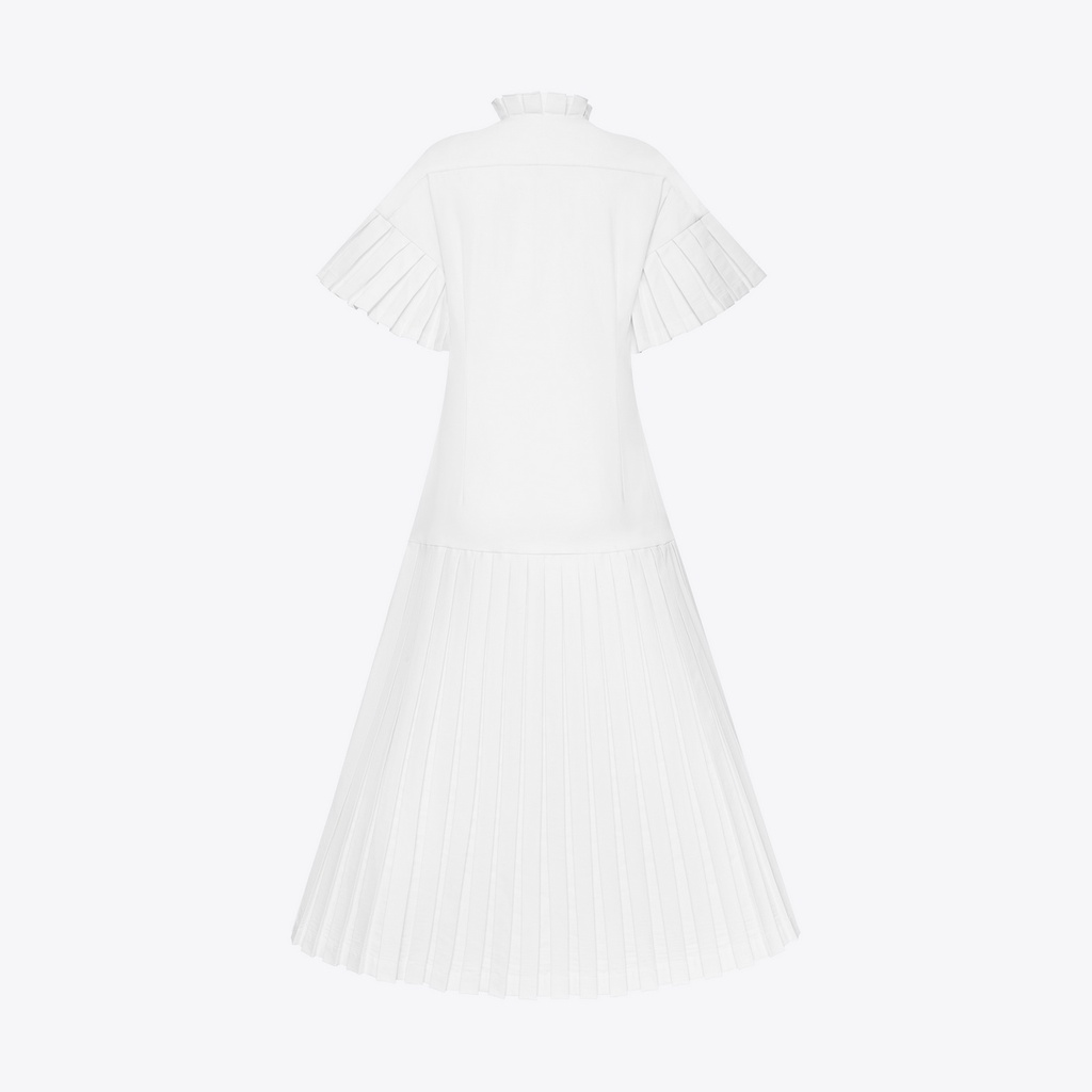 Váy dài xếp ly cổ sơ mi AIONAH Hanoia