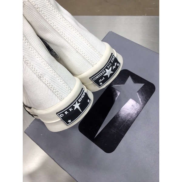 Giày cao cổ Rick Ow3ns DRKSHDW x Conv3rse TURBODRK Chuck 70 sneakers