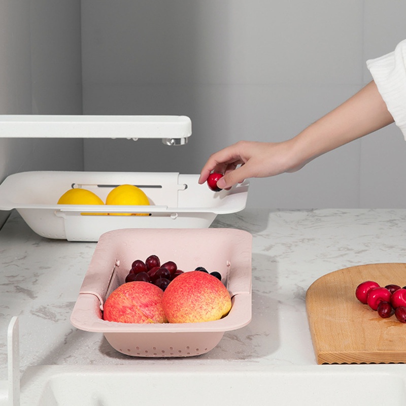 Rổ Đựng Đồ Dùng Bằng Nhựa Thiết Kế Thoát Nước Siêu Tiết Kiệm Không Gian Tiện Dụng Cho