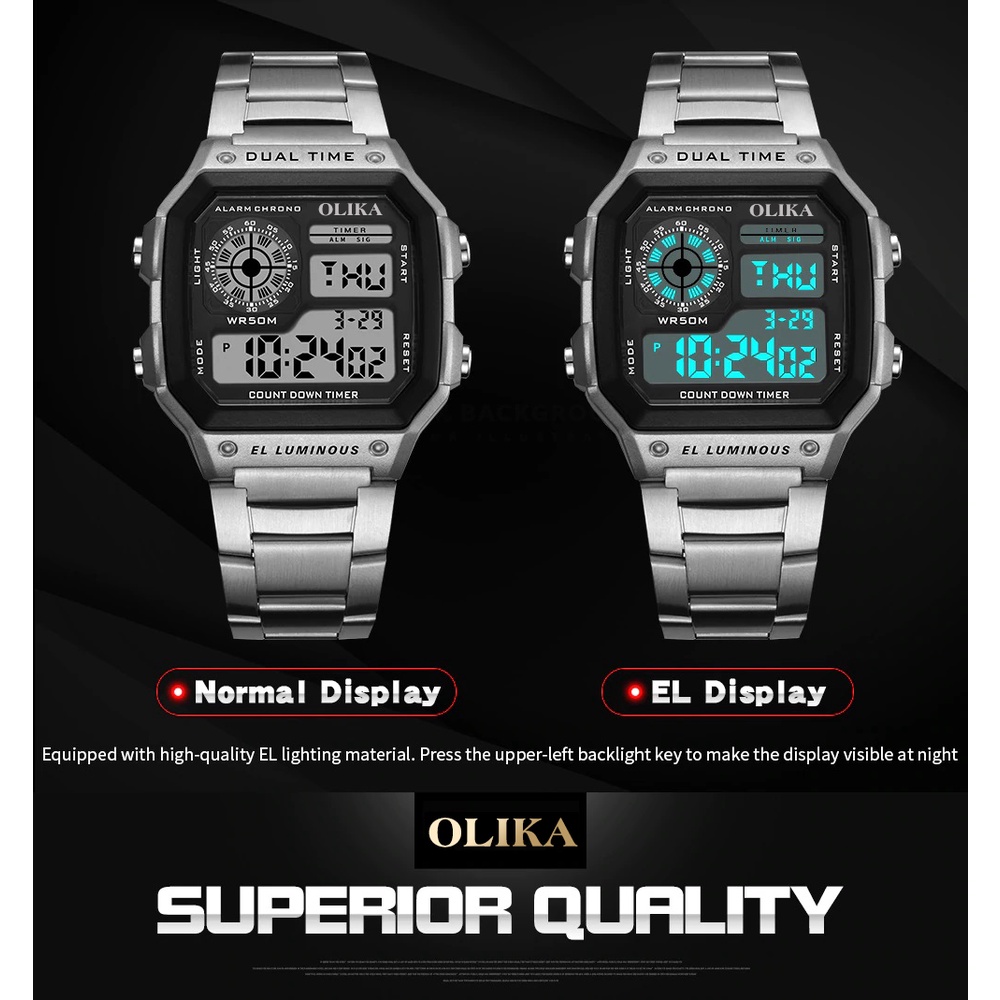 Đồng hồ Nam OLIKA JAPAN 8888 Dây Kim Loại - Siêu chống nước - Chuẩn bền Quân Đội | BigBuy360 - bigbuy360.vn