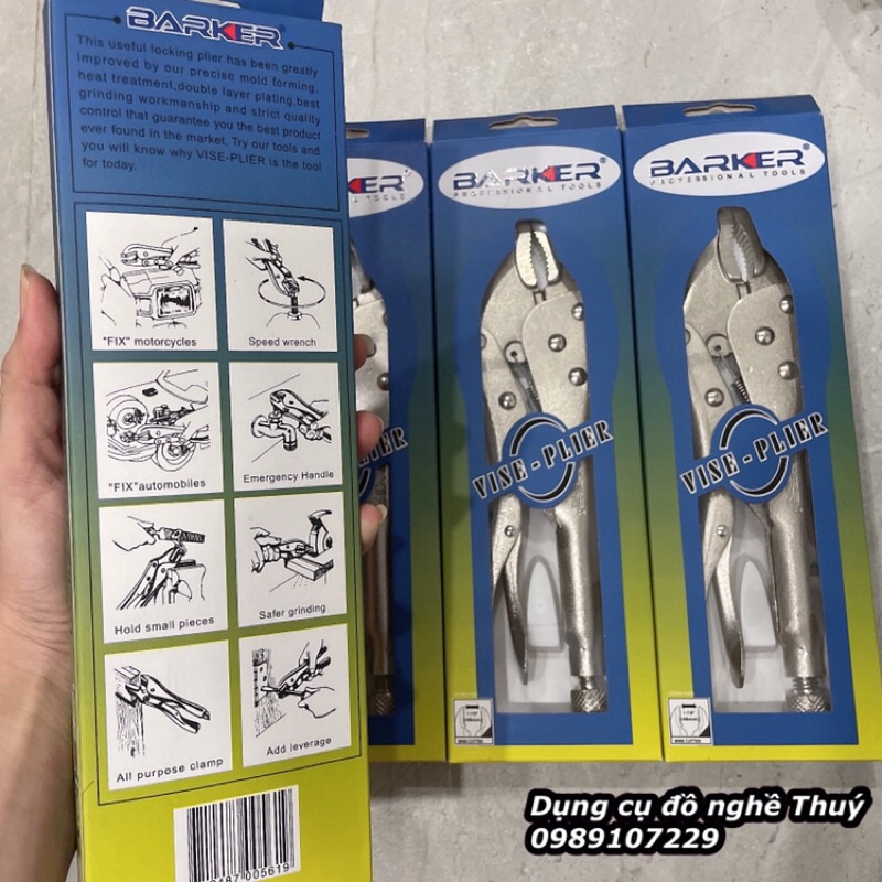 KÌM BẤM CHẾT TRẮNG BARKER 10 INCH - CHÍNH HÃNG ĐÀI LOAN