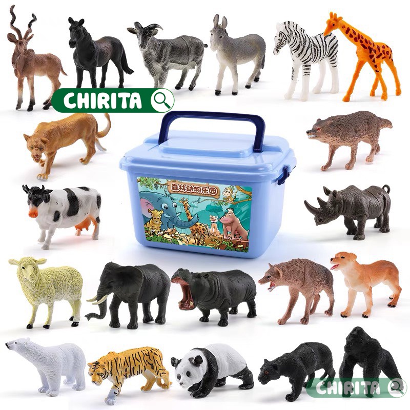 Đồ Chơi Mô Hình Động Vật 58 Chi Tiết Thú Rừng Hoang Dã Cho Bé Trai Và Gái Nhận Biết Thế Giới Xung Quanh Đồ Chơi Chirita