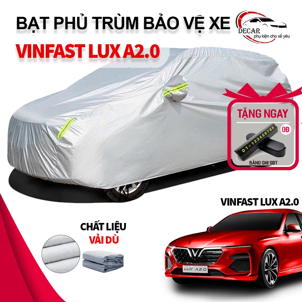 [VINFAST LUX A2.0] Bạt phủ xe ô tô 5 chỗ 3 lớp thông minh,chất liệu vải dù oxford cao cấp, áo trùm bảo vệ xe oto Vinfast