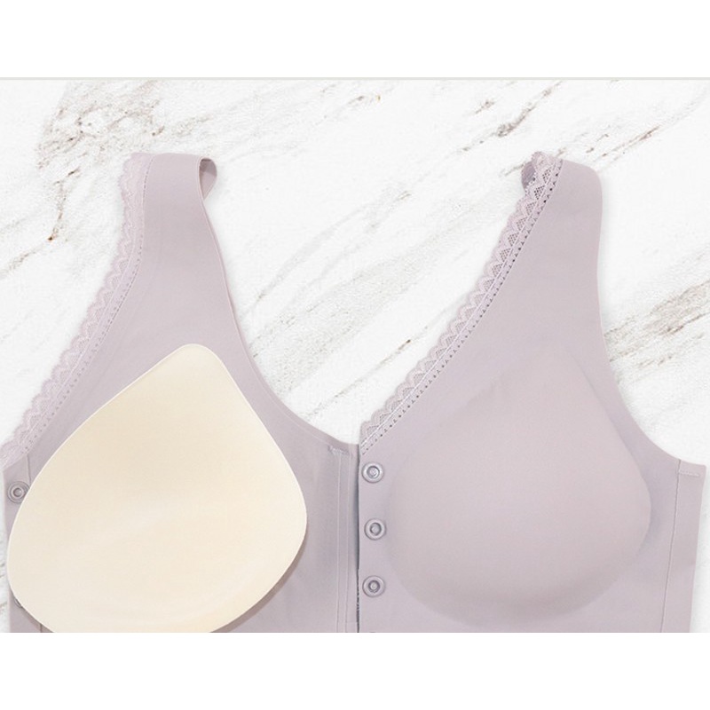 Áo lót Cài Nút Phía Trước Co Giãn Không Gọng Mới Cho Nữ