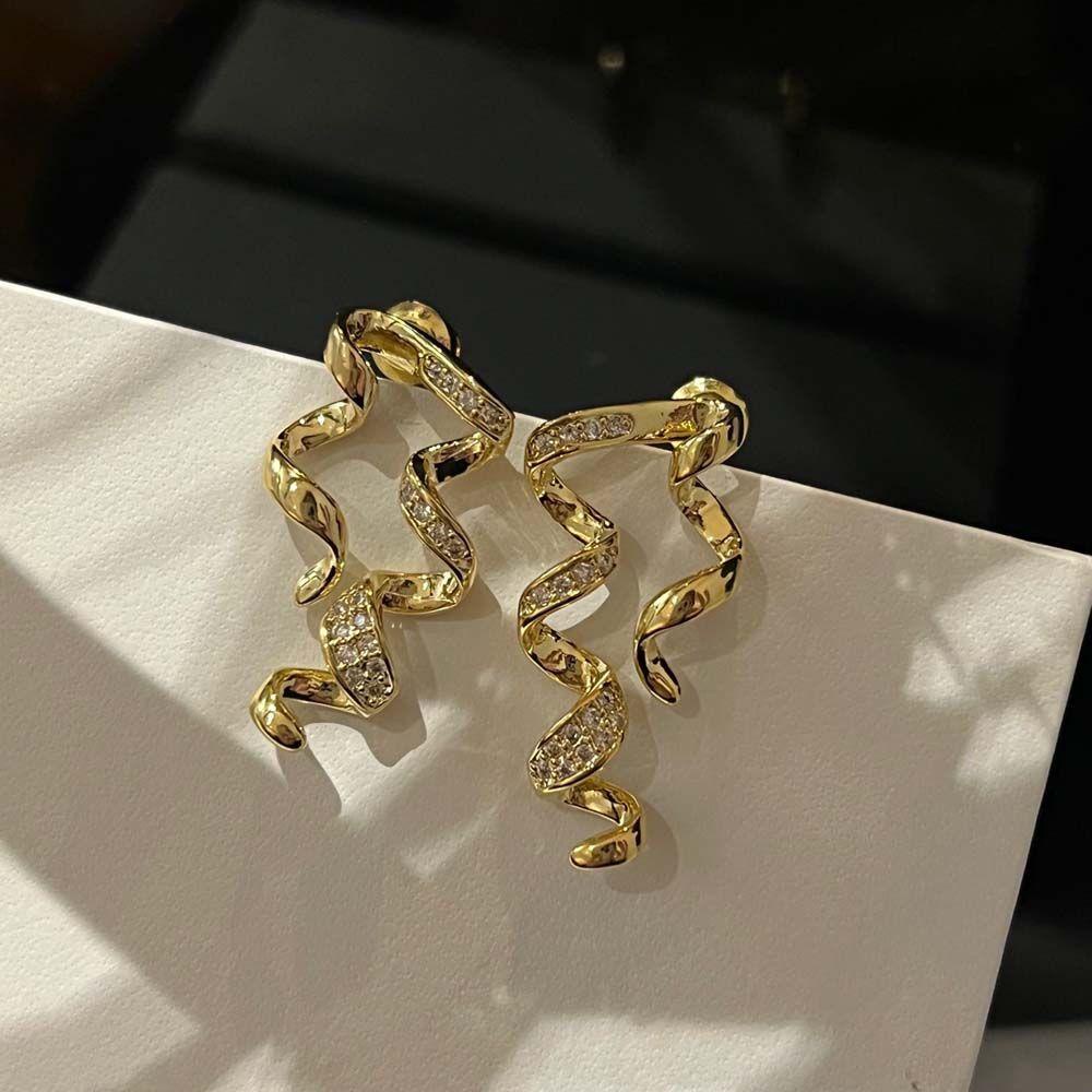 Bông Tai Ruy Băng Phong Cách Pháp Thanh Lịch Cho Nữ|Đinh Tán Ruy Băng Lụa Màu