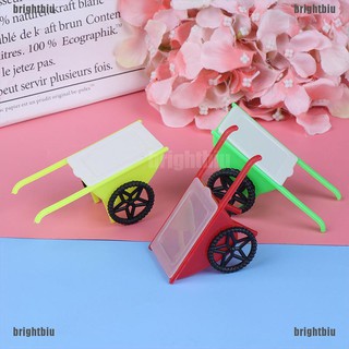 3Pcs 1:12 Dollhouse Miniature Hand Trolley Garden Model Doll House Decor Toy