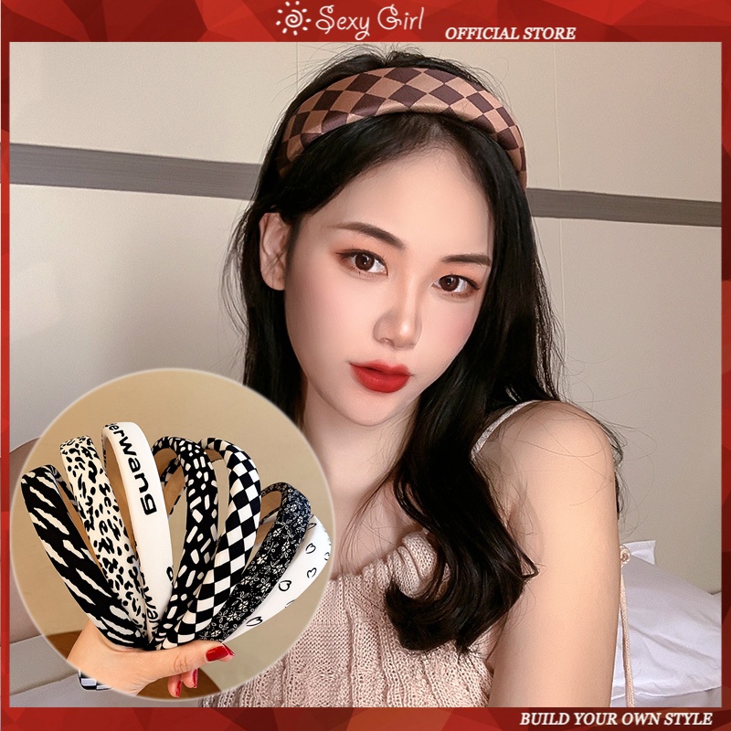 Băng Đô Cài Tóc Bản Rộng Họa Tiết Da Báo Kiểu Pháp Quyến Rũ Cho Nữ