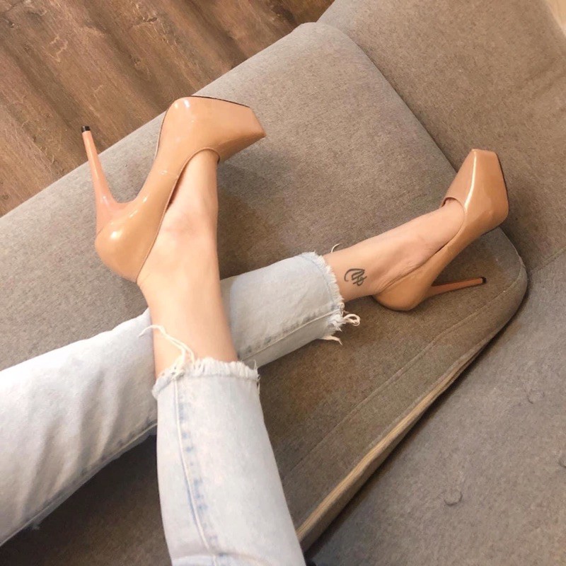 Giày cao gót đúp mũi chim 13cm - Đúp 13p