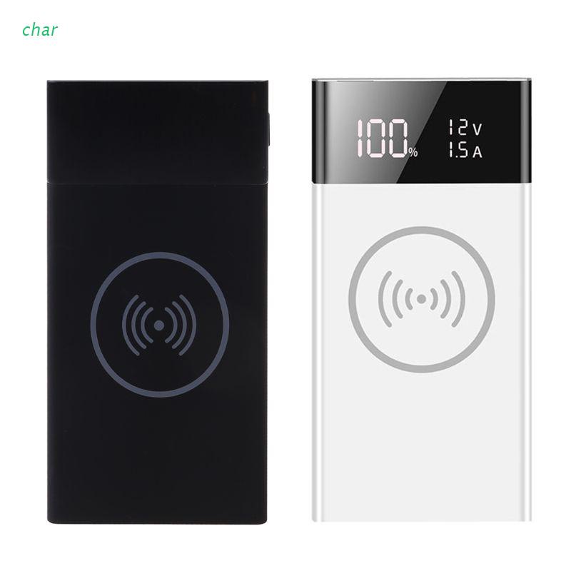 Sạc Dự Phòng Không Dây Qi 6 Pin 18650 Qc3.0 Usb Type C Pd Cho Điện Thoại / Máy Tính Bảng