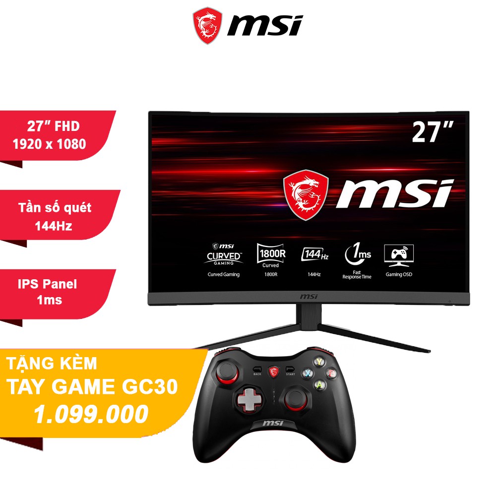 Màn hình cong Gaming MSI Optix MAG271C 27inch FullHD 144Hz 1ms AMD FreeSync