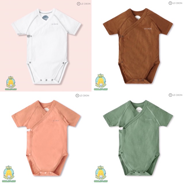 Bodysuit Cúc Bấm Tay ngắn Lecoon màu Hồng Phấn | BigBuy360 - bigbuy360.vn