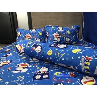 Bộ drap cotton Doremon 1m8