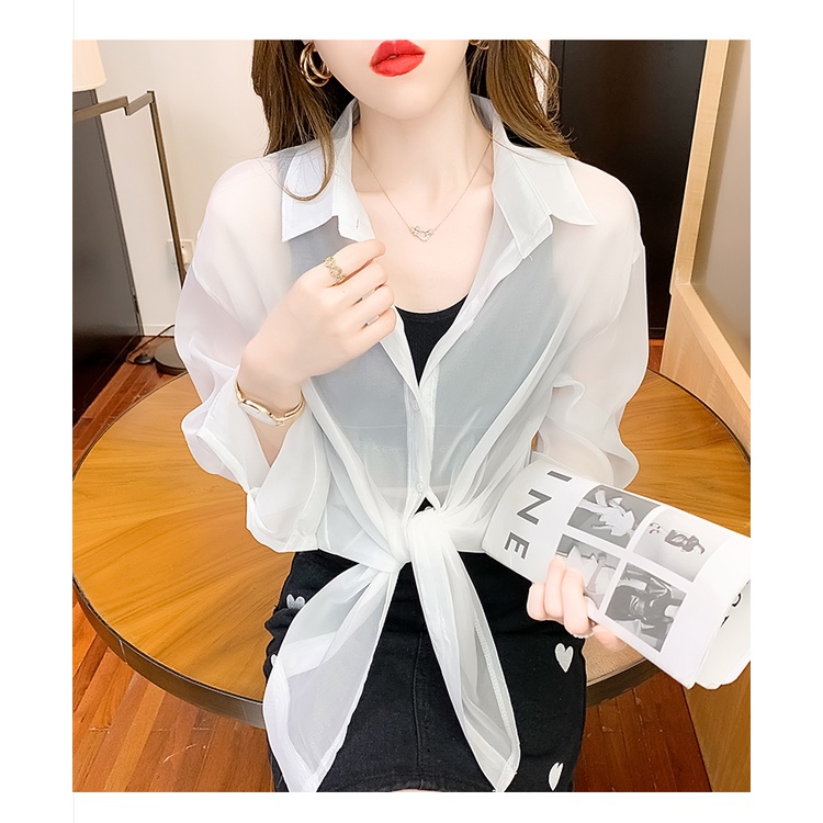 Áo Khoác Cardigan Mỏng Nhẹ Tay Dài Chống Nắng Thời Trang Mùa Hè Dành Cho Nữ