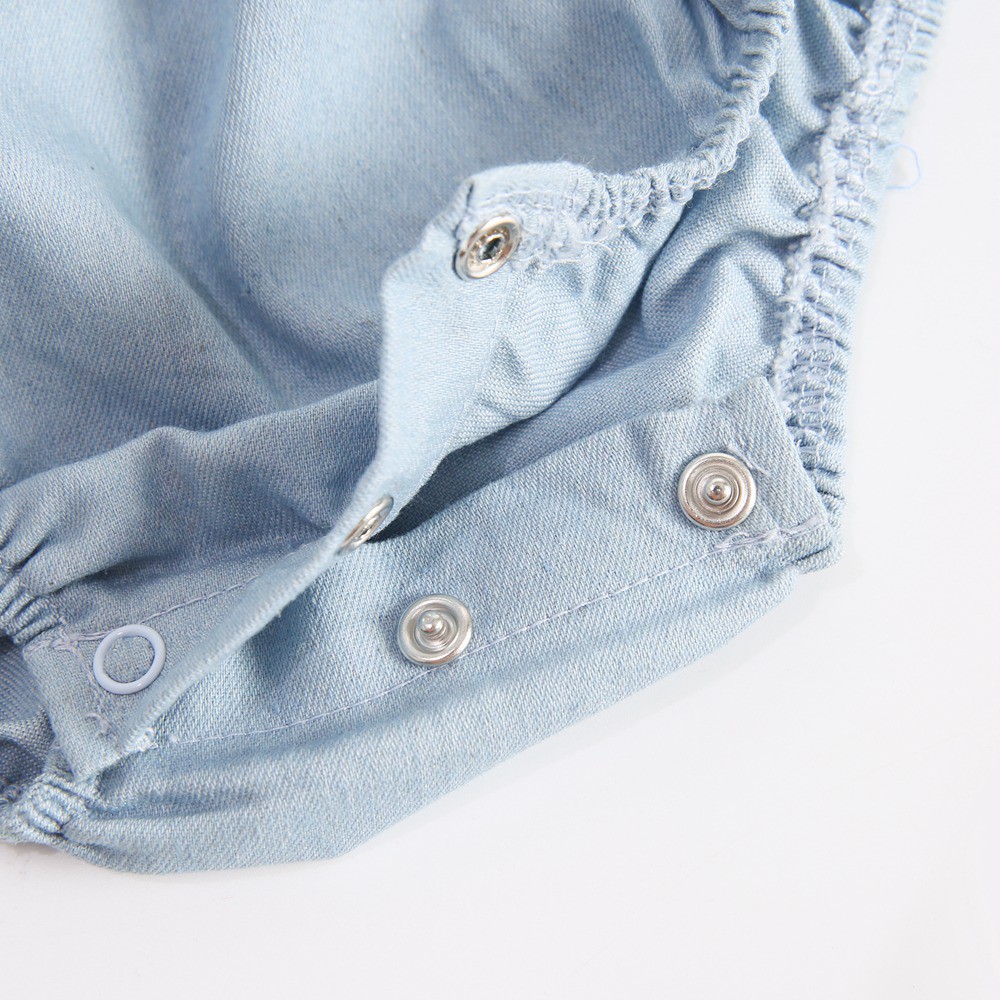 Bộ Áo Liền Quần Sanlutoz Denim Thời Trang Mùa Hè Phong Cách Công Chúa Cho Bé Gái