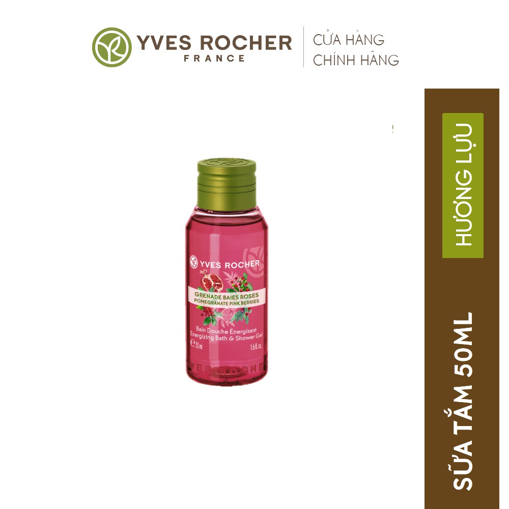 {Thanh Lý date 2021} - Gel tắm mini Yves Rocher_ Hường đào, lựu, vani 50ml