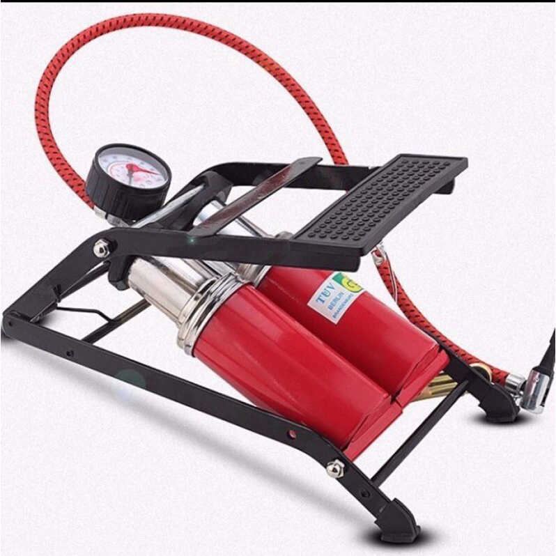 Bơm hơi đạp chân 2 piton [ ô tô, xe máy, phao , bóng ...]