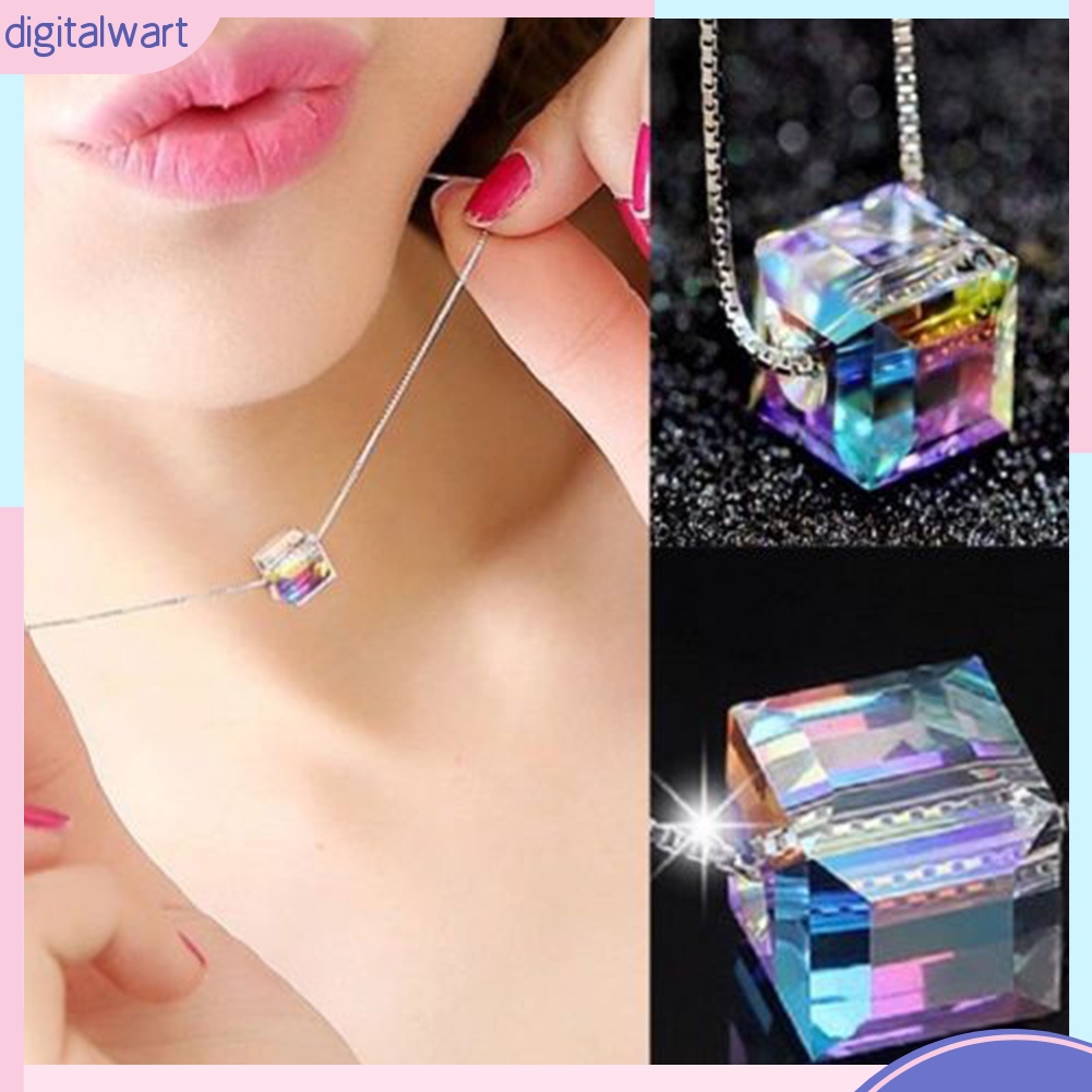 Dây Chuyền Đính Đá Vuông Nhiều Màu Thời Trang