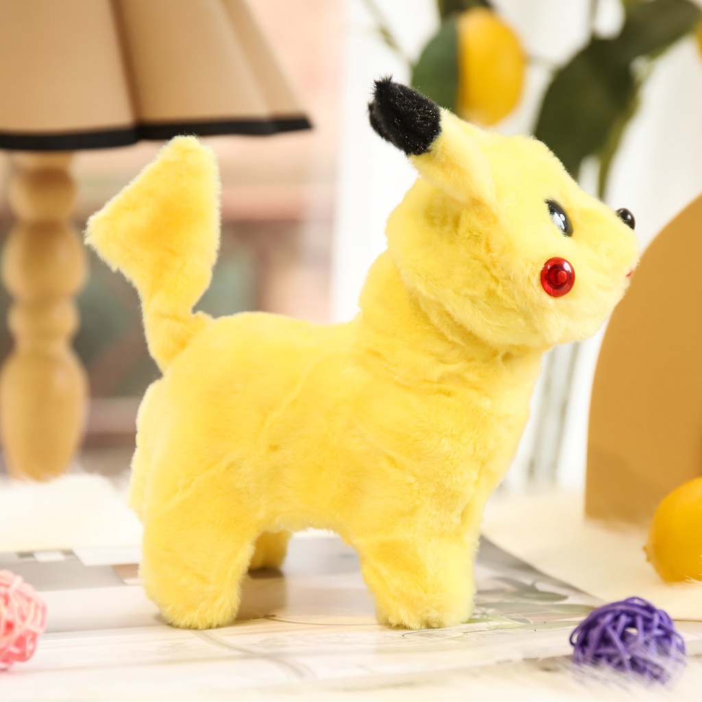 Pikachu, Thú nhồi bông, Chó bông biết đi biết sủa, Đồ chơi chó bông cực đáng yêu cho bé
