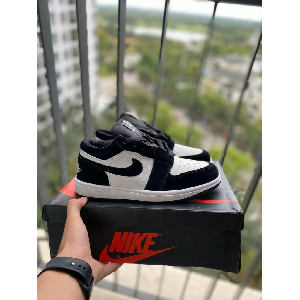 [miễn phí đổi trả] giày JORDAN cổ thấp đen trắng siêu hót đế êm da lộn | BigBuy360 - bigbuy360.vn