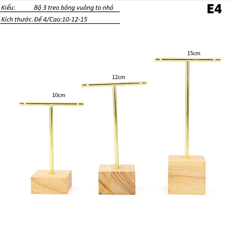 [D2CB] Bộ giá gỗ trưng bày trang sức lai trim chụp mẫu ảnh 3D rất đẹp 1-12 mẫu