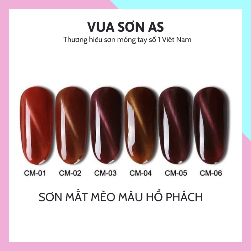 Sơn gel AS mắt mèo CÁC LOẠI cho sơn móng tay gel VUA SƠN AS 15ml