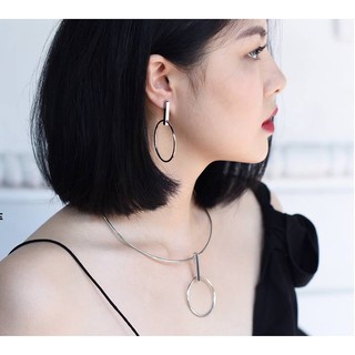 Vòng cổ hình học cá tính Naomi - Queen Silver