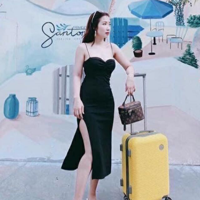 [ Mã FAMAYWA2 giảm 10K đơn 50K] ĐẦM ÔM BODY HAI DÂY BÚN CÓ MÚT NGỰC