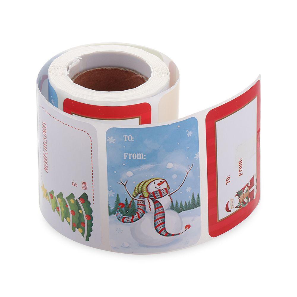 Nhãn Dán Trang Trí Túi Bánh Kẹo Họa Tiết Giáng Sinh Đáng Yêu