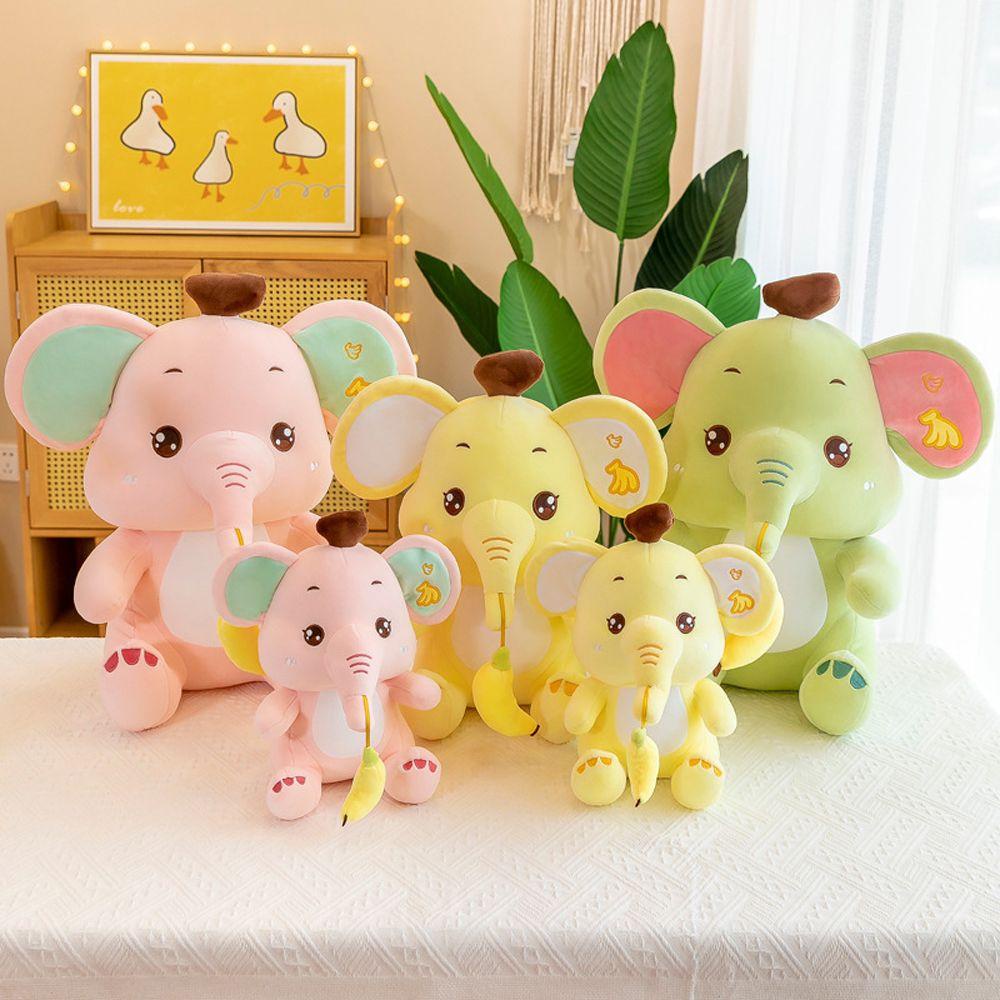 Đồ chơi nhồi bông Hình Chú Voi Dễ Thương Làm Quà Tặng Sinh Nhật 1