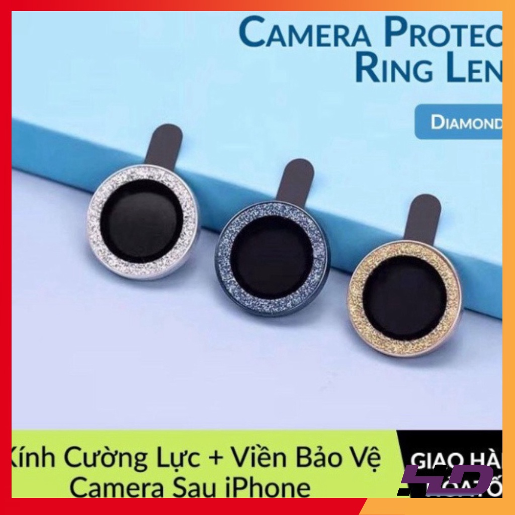 Vòng Bảo Vệ Camera Kim Cương Dành Cho iPhone 11/11pro/11promax/12Pro/12Pro Max Chính Hãng - Chống Bụi Và Mờ Camera