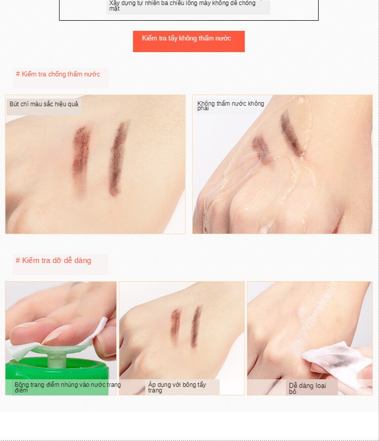 Bút Chì Kẻ Lông Mày Chống Thấm Nước Và Mồ Hôi Lâu Trôi Tự Nhiên A66 | BigBuy360 - bigbuy360.vn