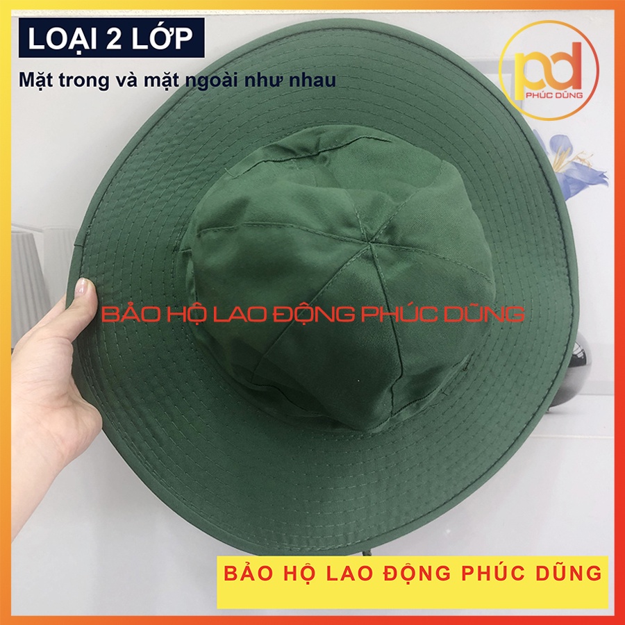 Nón Tai Bèo, Mũ Tai Bèo Nam Nữ Loại 2 Lớp Dầy Dặn Xanh Lá Sinh Viên Mùa Hè Xanh Tình Nguyện