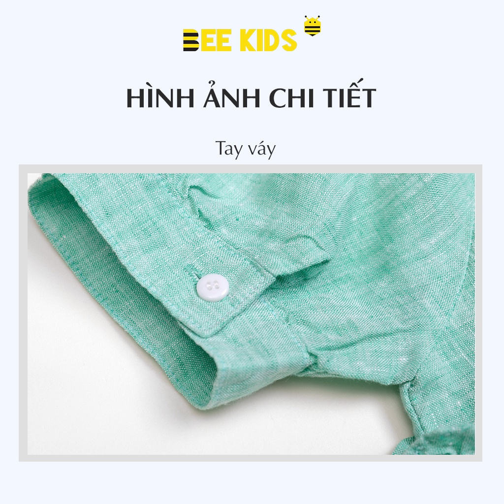 Váy Bé Gái Mùa Hè Dáng Xòe Cổ Bèo, Chất Cotton Thô Mềm Mịn BeeKids (2-10 Tuổi ) 7DC01653LT