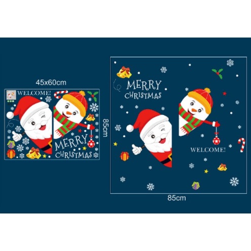 Decal trang trí Noel Hít Tĩnh Điện 2 mặt - Xin chào Noel vui vẻ