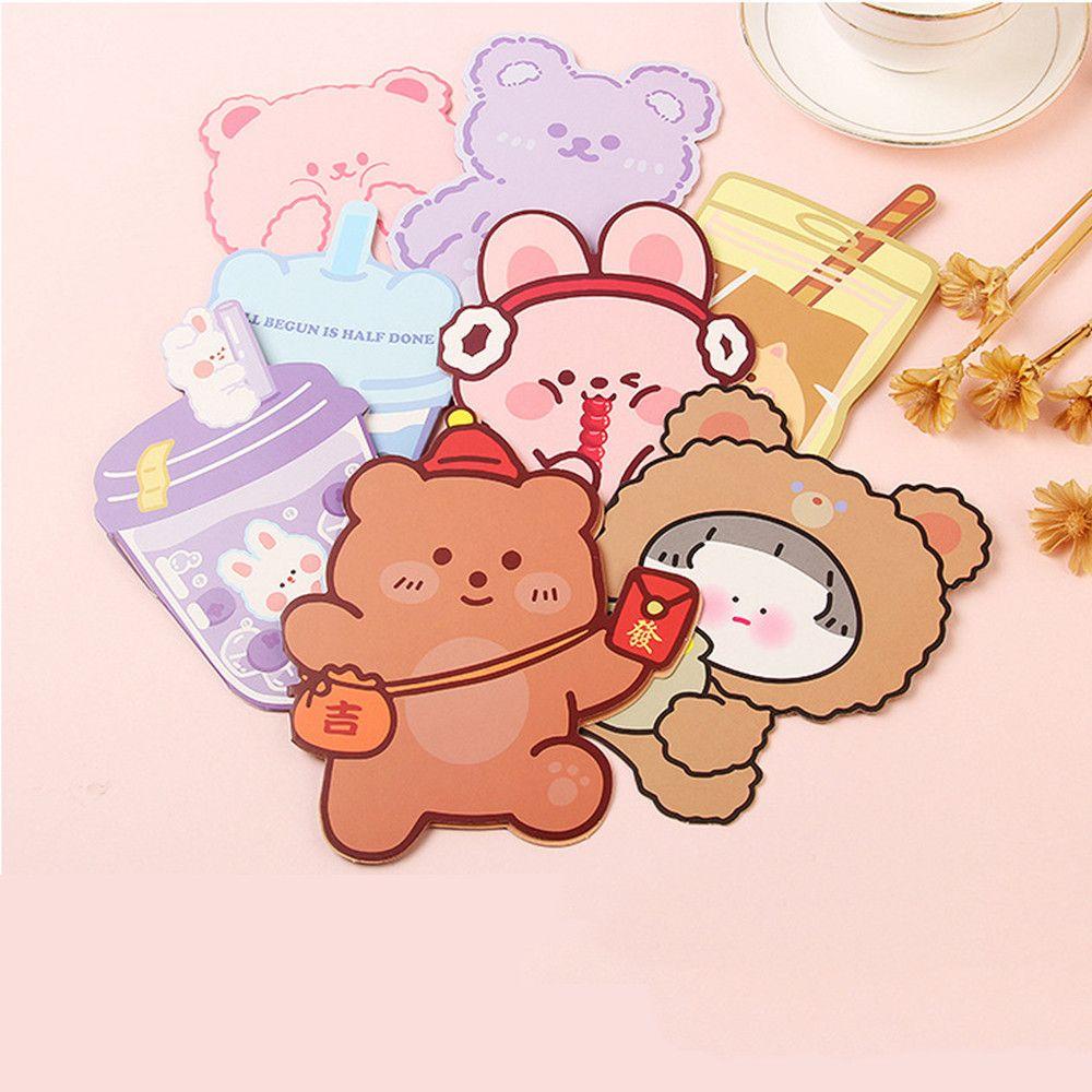 MUVAKO Thiệp Chúc Mừng Năm Mới Bằng Giấy In Họa Tiết Hoạt Hình Đáng Yêu