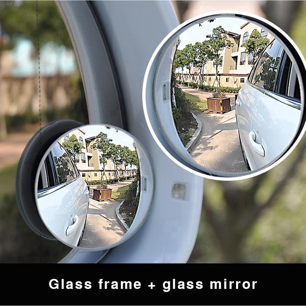 Bộ 2 gương cầu lồi ô tô 360 độ gắn kính chiếu hậu, có thể xoay 360 độ dùng cho oto xe tải, xe bán tải