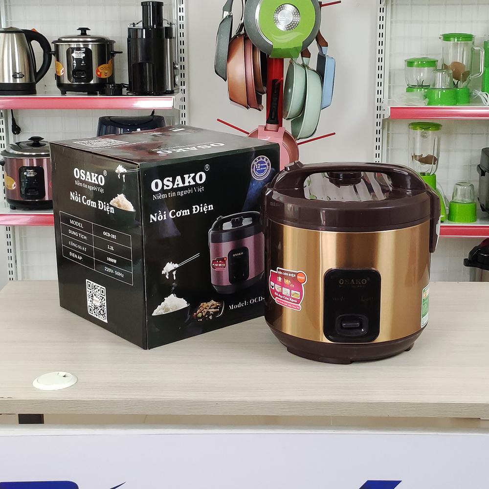 [Chính hãng] Nồi cơm điện 2.2L Osako OCD-202 kèm xửng hấp, nấu cơm cho gia đình trên 6 người ăn
