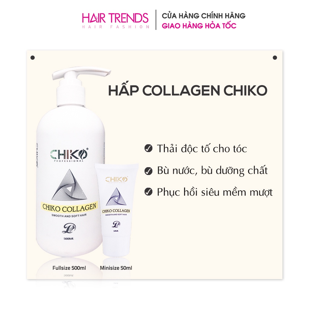 (SIÊU MƯỢT) Hấp tóc collagen hoàn hình CHIKO cao cấp chính hãng