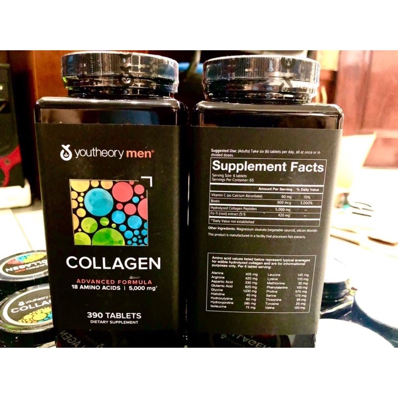 [Chính Hãng Mỹ] collagen men,colagen men 390 viên-collagen youtheory men type 1 2 3 [Sẵn] - Date mới