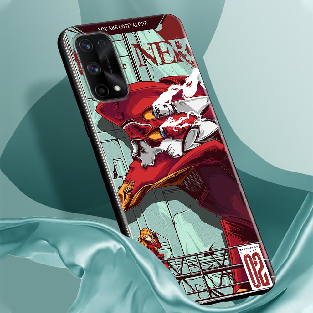 Ốp Điện Thoại Silicon TPU Mềm Đen Hình Anime Neon Genesis Evangelion Cho Oppo Realme 5 5i 5s 6i 6 7 7i 8 8i 9 9i 5g Pro XT