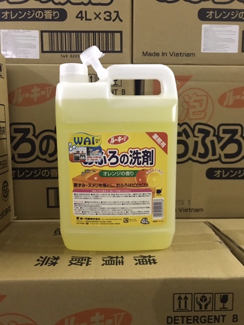 Combo 3 Can Nước Rửa Bát Wai , Tẩy Toilet Wai , Lau Sàn Wai 4 Lít Nhật Bản Sỉ Sll